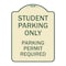 Signmission Student Parking Parking Permit Required Heavy-Gauge Aluminum Sign, 24" x 18", TG-1824-22829 A-DES-TG-1824-22829 - alternate 1
